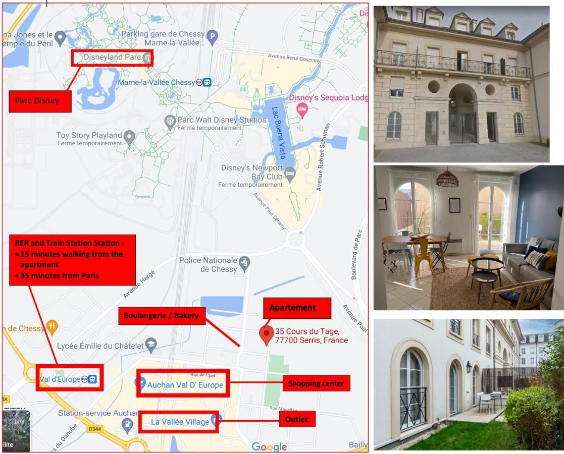 Apartment 2 Bedroomed Near Disneyland Paris With Garden Parking At เซร์ริส ภายนอก รูปภาพ